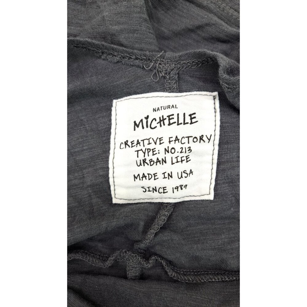 Natural Michelle Creative Factory Gray Tank Skater Dress Cutout Size Medium Tee - Picture 3 of 5